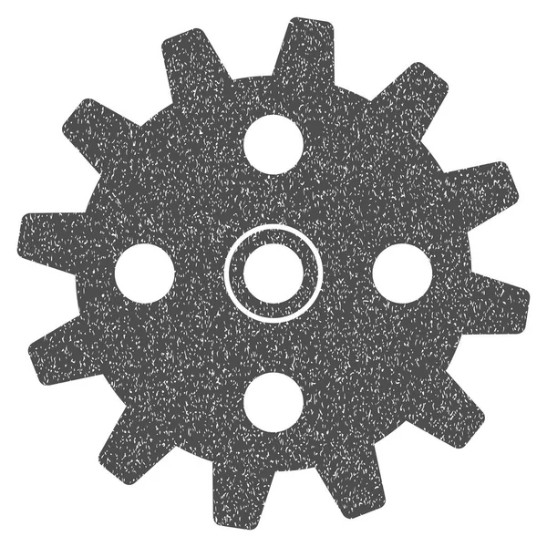 Zrnitá struktura ikony cogwheel — Stockový vektor