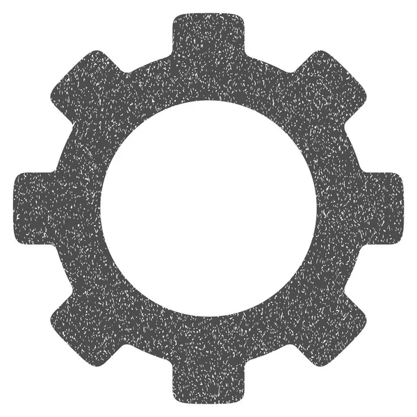 Gear Grainy Texture Icono — Vector de stock