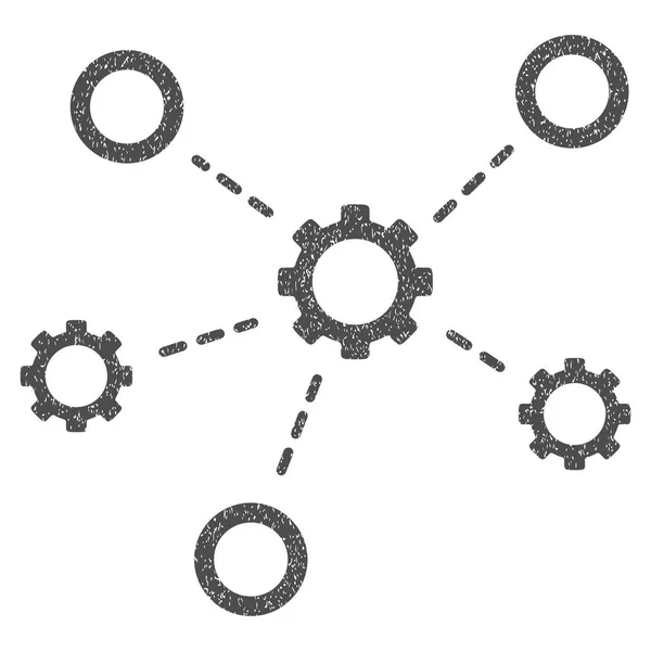 Versnellingen betrekkingen korrelige textuur pictogram — Stockvector