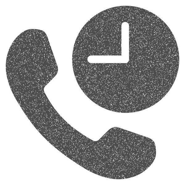 Telefono tempo granulosa texture icona — Vettoriale Stock