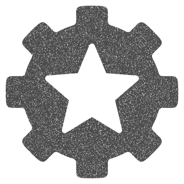 Opções de Star Favorites Gear Grainy Texture Icon — Vetor de Stock