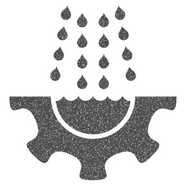 Su duş hizmet dişli grenli doku simgesi