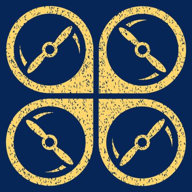 Quadcopter vida döndürme grenli doku simgesi