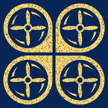 Quadrotor vida döndürme grenli doku simgesi