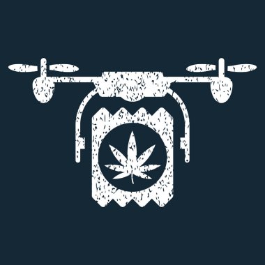 Drone esrar teslim grenli doku simgesi