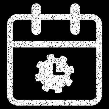 Saat hizmet gün grenli doku simgesini