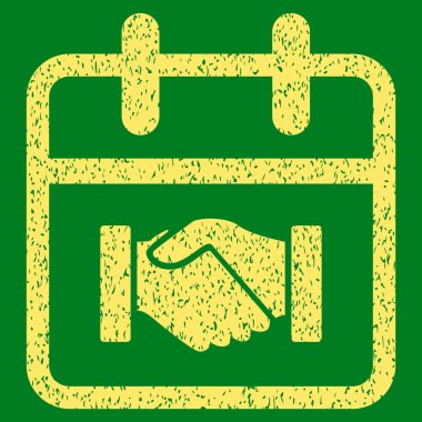 Sözleşme gün grenli doku simgesi