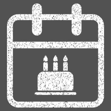 Doğum günü takvim sayfası grenli doku simgesi