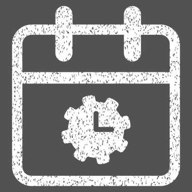 Saat hizmet gün grenli doku simgesini