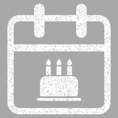 Doğum günü takvim sayfası grenli doku simgesi