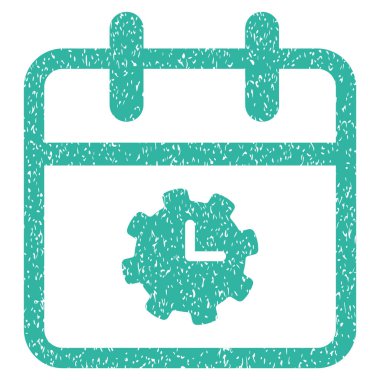 Saat hizmet gün grenli doku simgesini