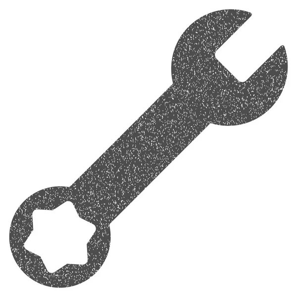 Schraubenschlüssel körnige Textur Symbol — Stockvektor