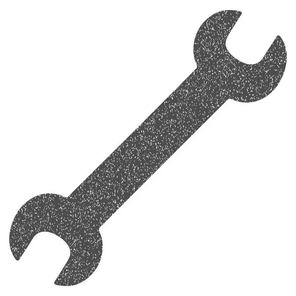 Wrench Grainy Texture Icon — Stock Vector