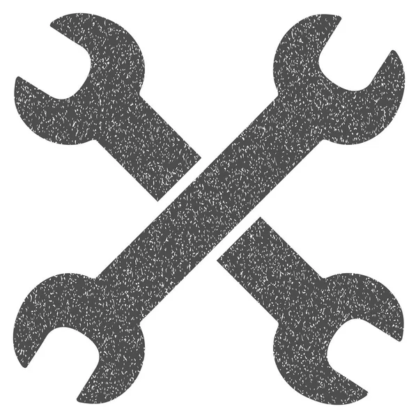 Schraubenschlüssel körnige Textur Symbol — Stockvektor