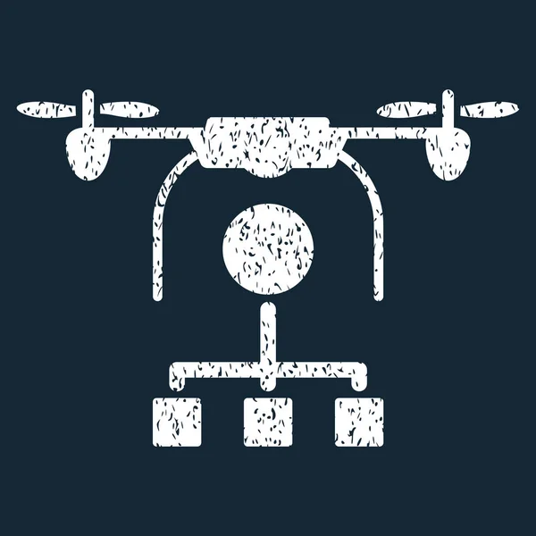 Icône de texture granuleuse de distribution de drone — Image vectorielle