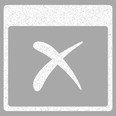 Takvim sayfası grenli doku simgesi reddetmek