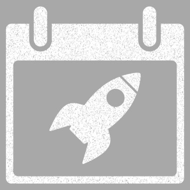 Roket takvim gün grenli doku simgesi