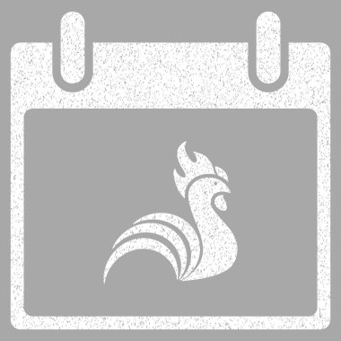 Horoz takvim gün grenli doku simgesi