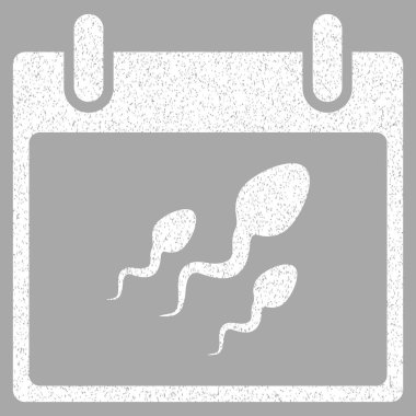 Sperm takvim gün grenli doku simgesi