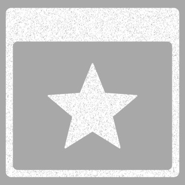 Yıldız takvim sayfası grenli doku simgesi