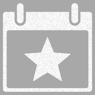 Yıldız takvim gün grenli doku simgesi