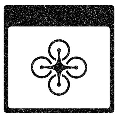 Hava helikopter takvim sayfası grenli doku simgesi