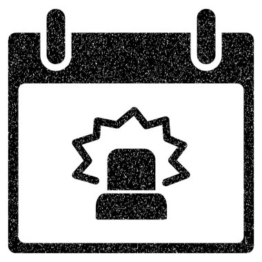 Uyarı takvim gün grenli doku simgesi