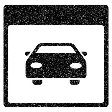 Otomobil araba takvim sayfası grenli doku simgesi