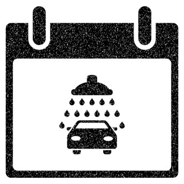 Araba duş takvim gün grenli doku simgesi