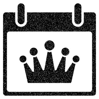 Taç takvim gün grenli doku simgesi