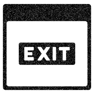 Çıkış resim yazısı takvim sayfası grenli doku simgesi