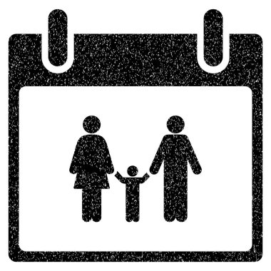 Aile takvimi gün grenli doku simgesi