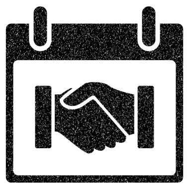 El sıkışma takvim gün grenli doku simgesi