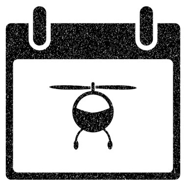 Helikopter takvim gün grenli doku simgesi