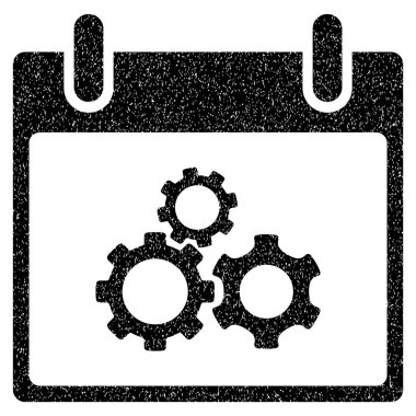 Mekanik vites takvim gün grenli doku simgesi