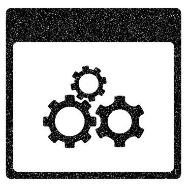 Mekanik vites sayfa grenli doku simgesini takvim