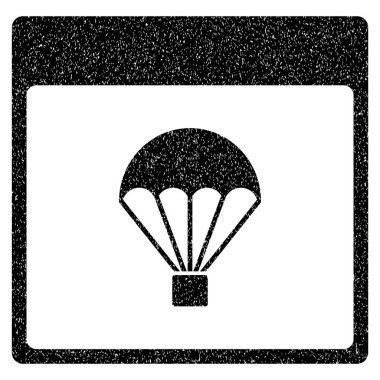 Paraşüt takvim sayfası grenli doku simgesi