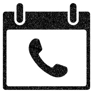 Telefon takvim gün grenli doku simgesi