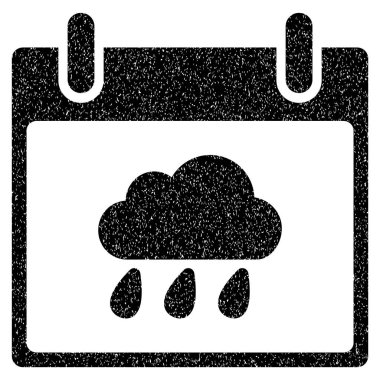 Yağmur bulutu takvim gün grenli doku simgesi