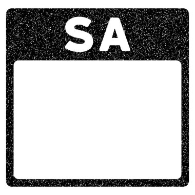 Cumartesi takvim sayfası grenli doku simgesi