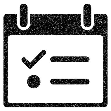 Yapılacaklar listesi takvim gün grenli doku simgesi