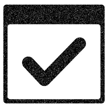 Geçerli gün takvim sayfası grenli doku simgesi