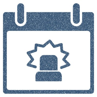 Uyarı takvim gün grenli doku simgesi