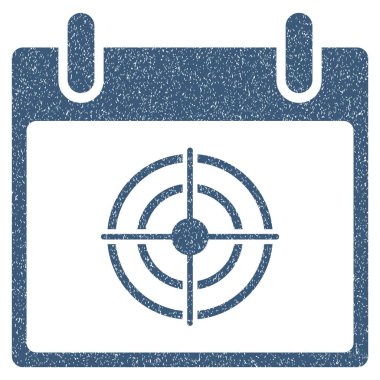 Bullseye takvim gün grenli doku simgesi