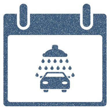 Araba duş takvim gün grenli doku simgesi
