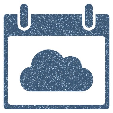 Bulut takvim gün grenli doku simgesi