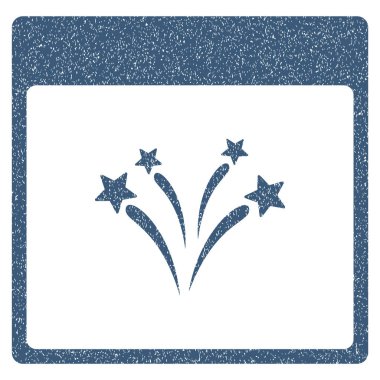 Havai fişek sayfa grenli doku simgesini takvim