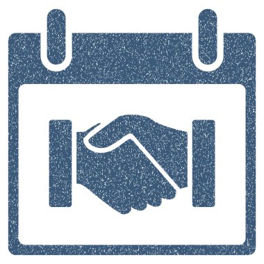 El sıkışma takvim gün grenli doku simgesi