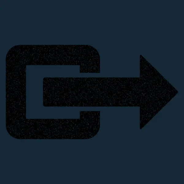 Direction de sortie Icône texture granuleuse — Image vectorielle