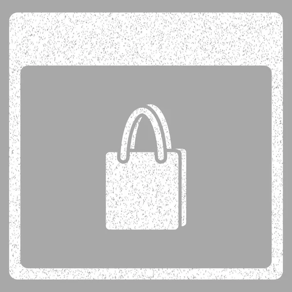 Bolsa de compras Calendario Página Grainy Texture Icon — Archivo Imágenes Vectoriales